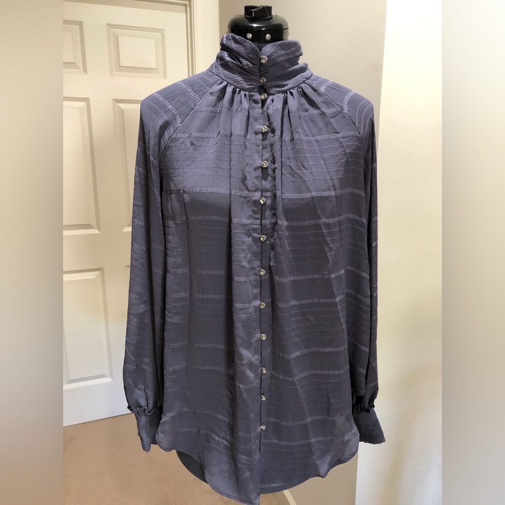 Anthropologie Feather Bone Marietta Button Down Blouse